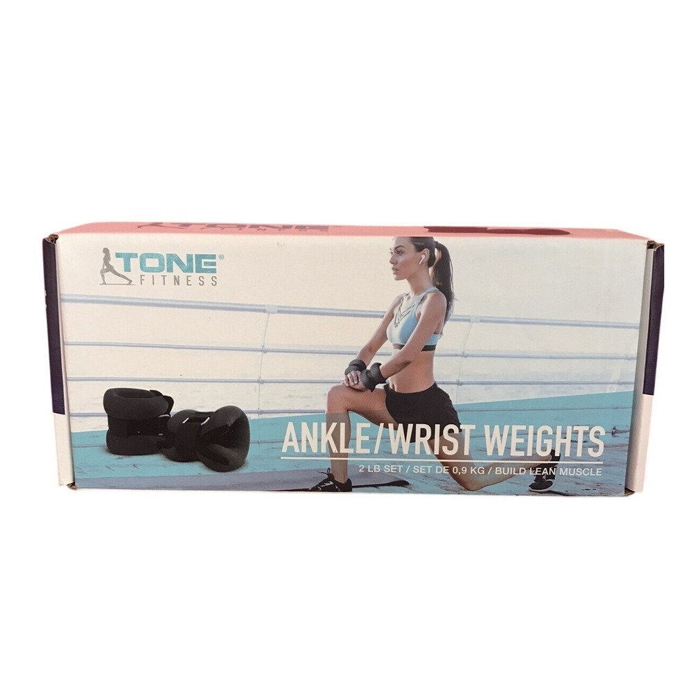 Tone Fitness Ankle Weights / Wrist Weights - 2 LB Set‎ - Build Lean Muscle